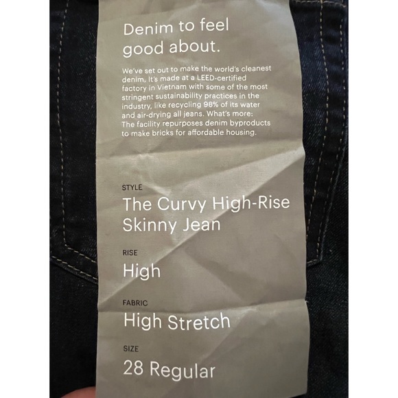 Everlane The Curvy High-Rise Skinny Jean Size 28 Regular - Picture 3 of 3